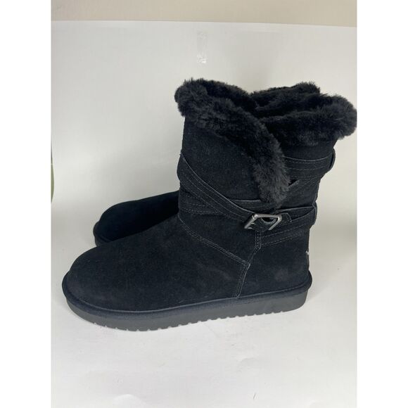 koolaburra by ugg boots Winter Women Size 10 Black Suede - Picture 4 of 12